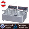 Restaurant Fast Food Cooking Equipment Chicken Fryer With 2-Tanks 2-Baskets Automatic Fish And Chips Fryers